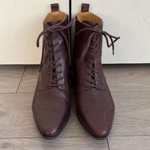 Nine West Burgundy Ankle Booties